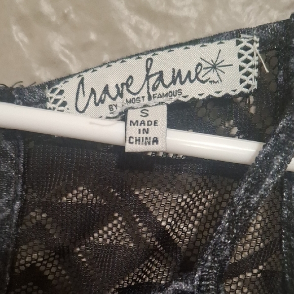 Crave Fame Black and Orange Camisole with Embroidered Neckline Size S - Picture 3 of 12